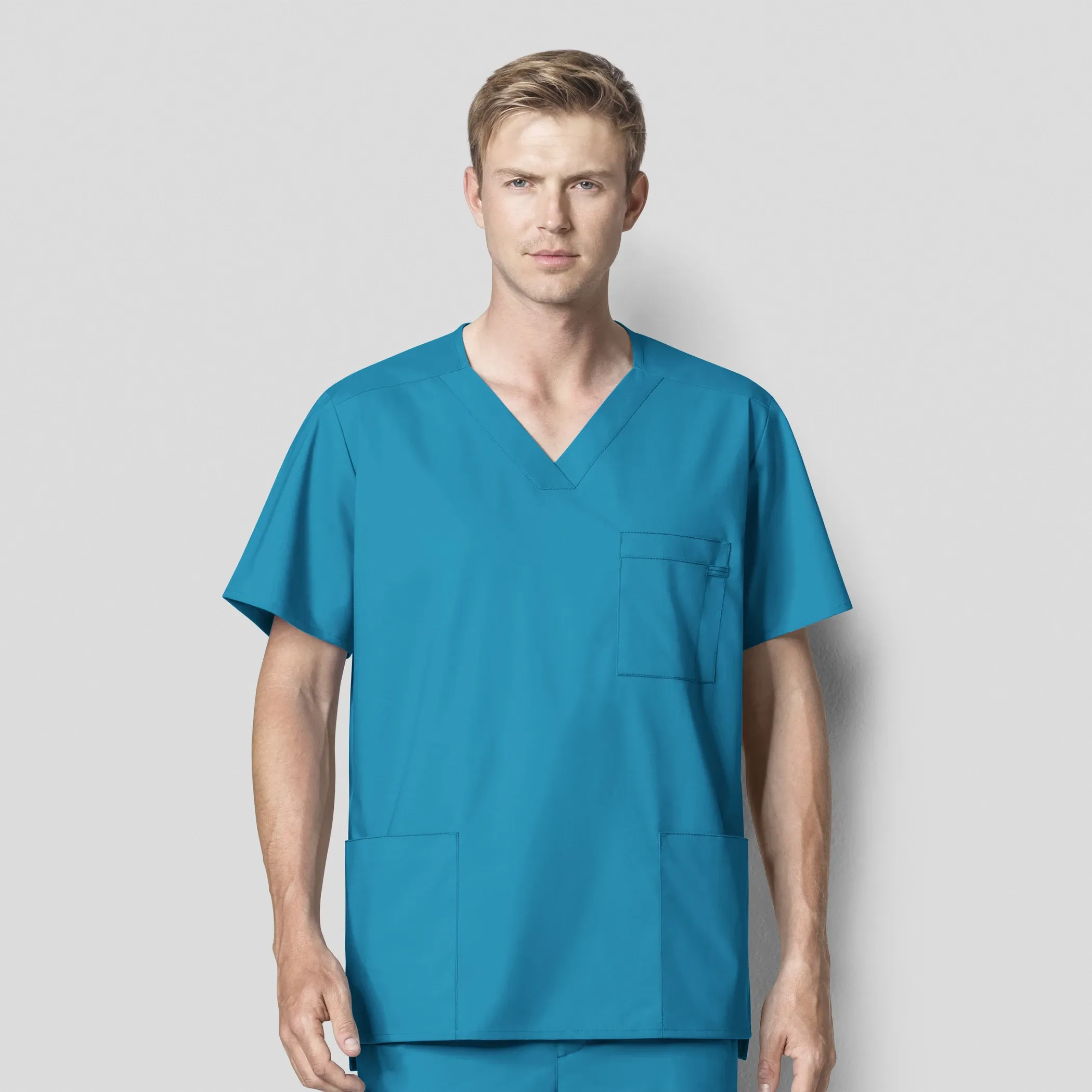 103 WonderWORK Men's Multi-Pocket Scrub Top