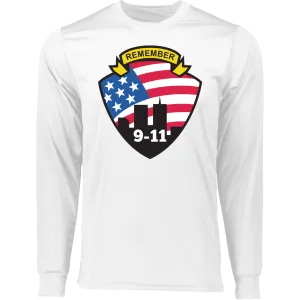 911 Logo Men's Long Sleeve Moisture-Wicking Tee