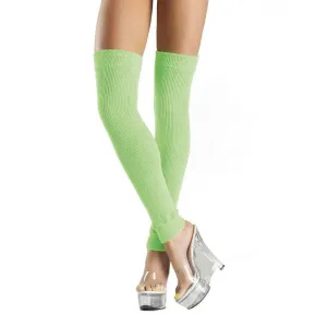 BeWicked Thigh High Neon Green Leg Warmers