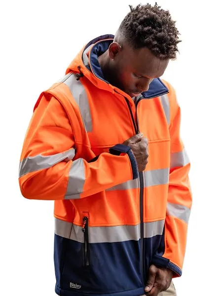 Bisley Taped Two Tone Hi Vis 3 In 1 Soft Shell Jacket (BJ6078T)