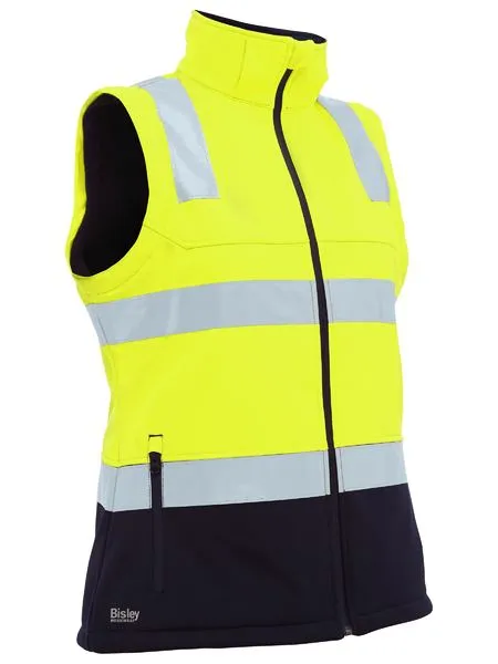 Bisley Women's Taped Two Tone Hi Vis 3-In-1 Soft Shell Jacket (BJL6078T)