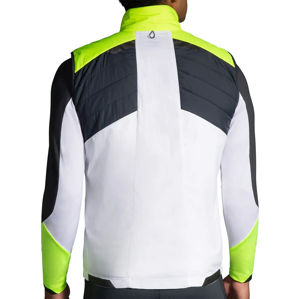 Brooks Run Visible Insulated Vest Mens | White/asphalt/nightlife