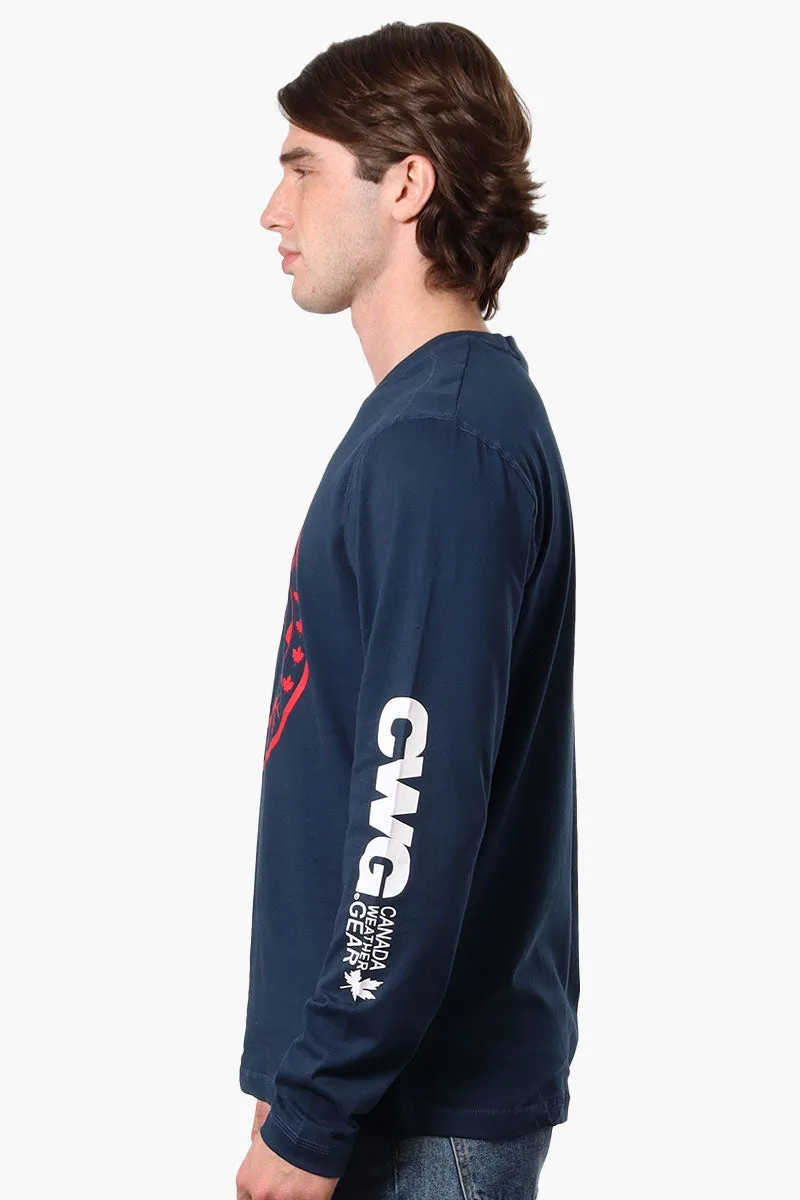 Canada Weather Gear Logo Sleeve Long Sleeve Top - Navy