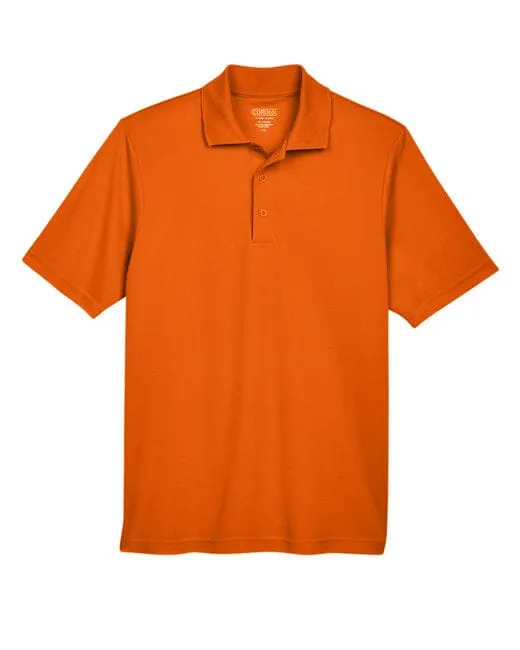 Core365 Mens Origin Performance Piqué Polo Campus Orange 88181