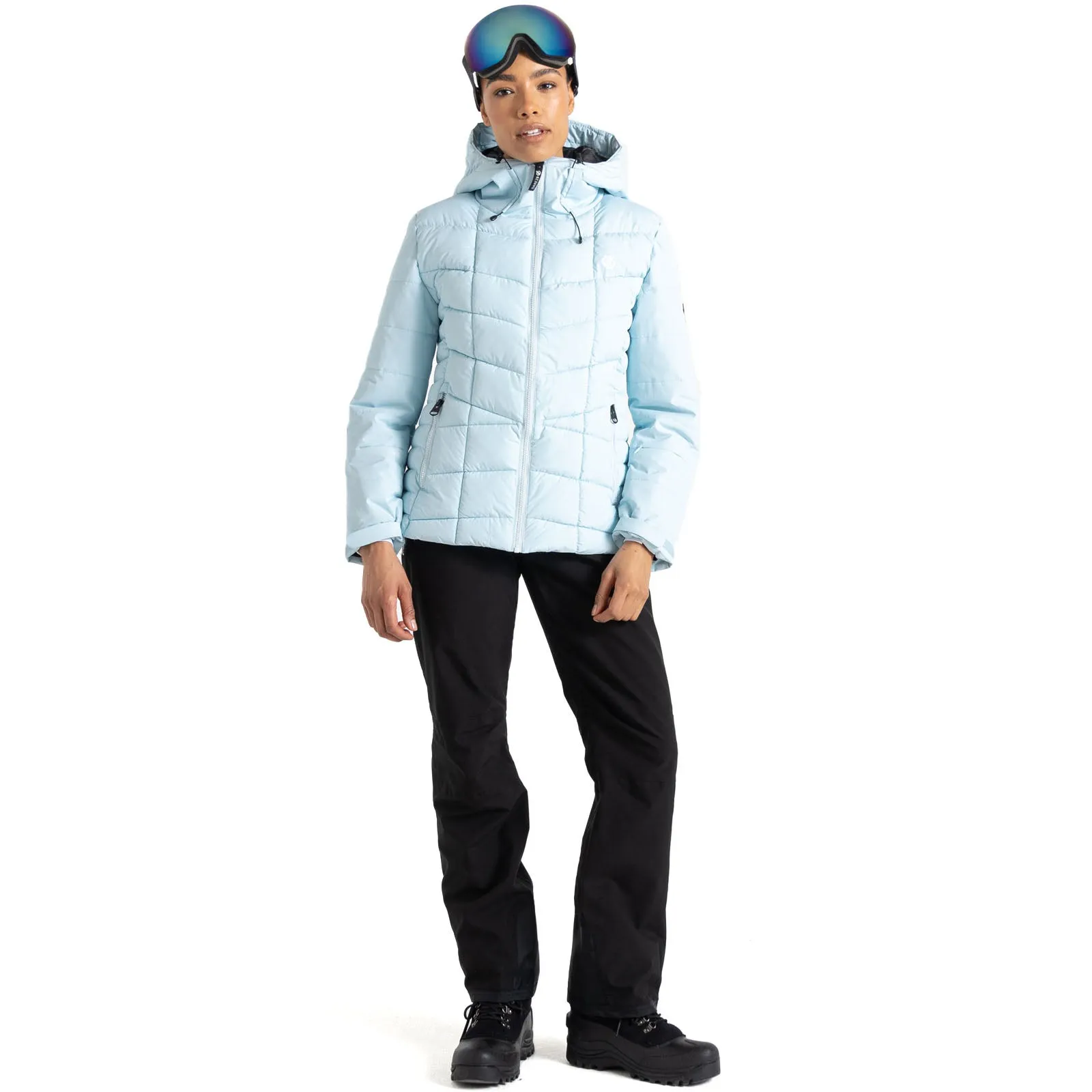 Dare 2b Womens Blindside Hooded Waterproof Thermal Ski Jacket - Quiet Blue