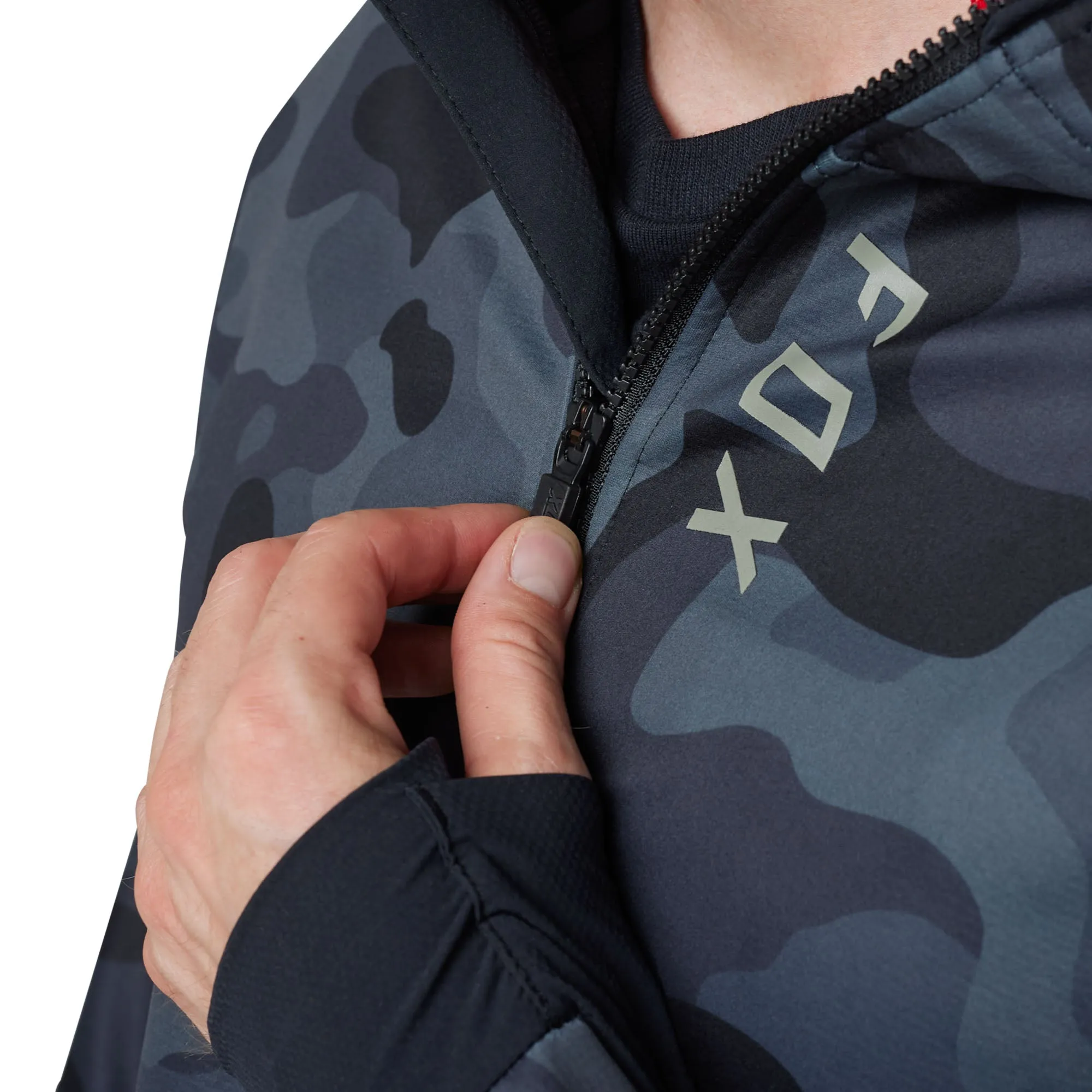 Fox Racing Defend Drive Windblock Zip Offroad Jacket Black Camo