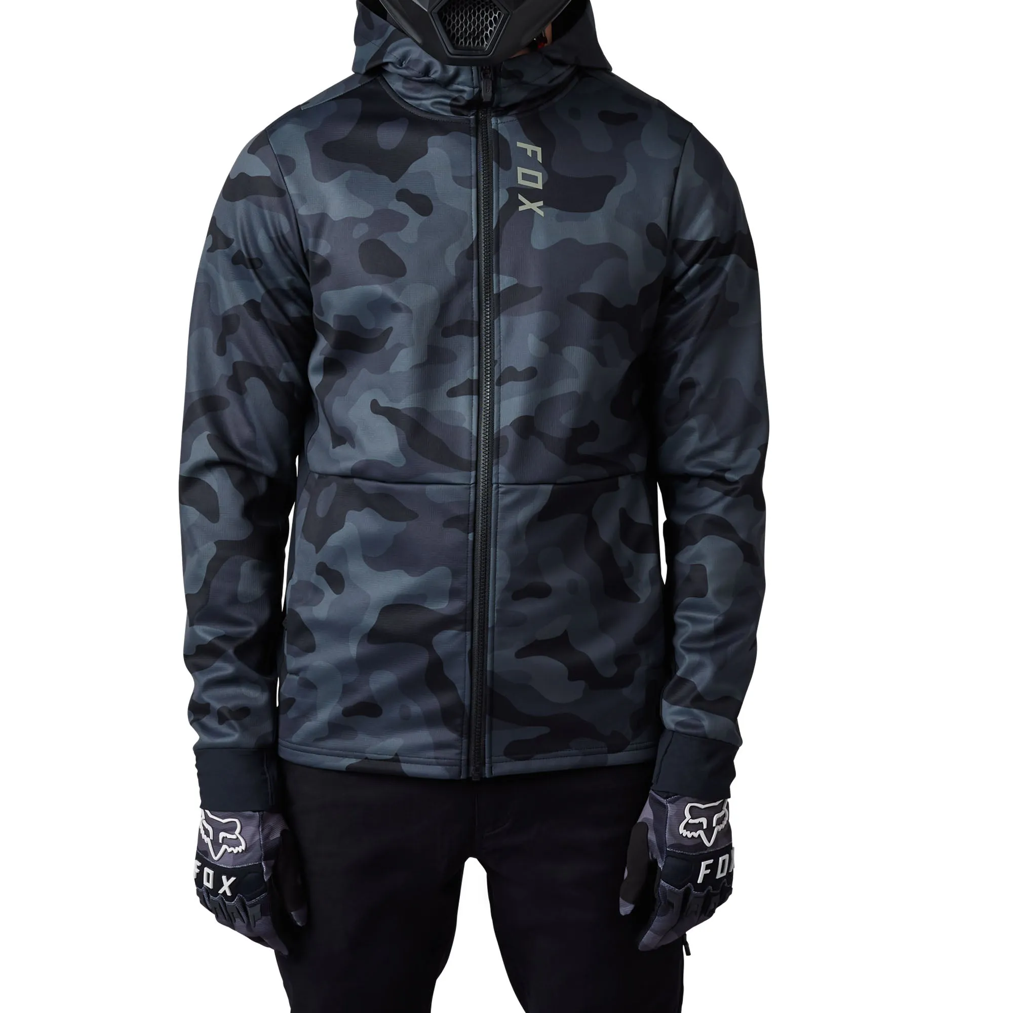 Fox Racing Defend Drive Windblock Zip Offroad Jacket Black Camo