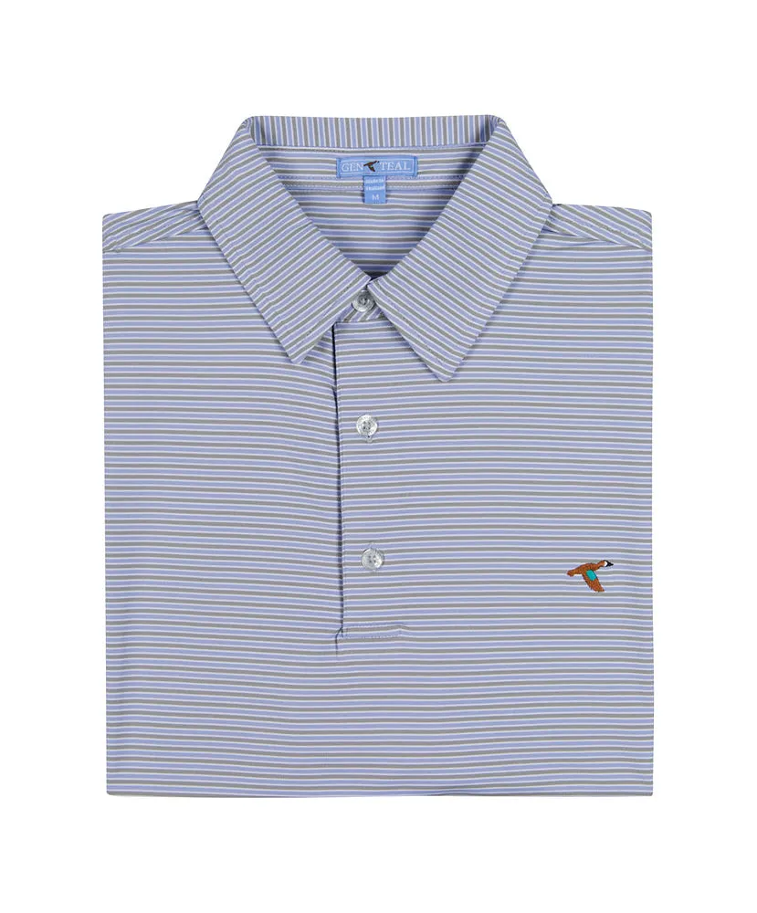 GenTeal - Freeport Stripe Performance Polo