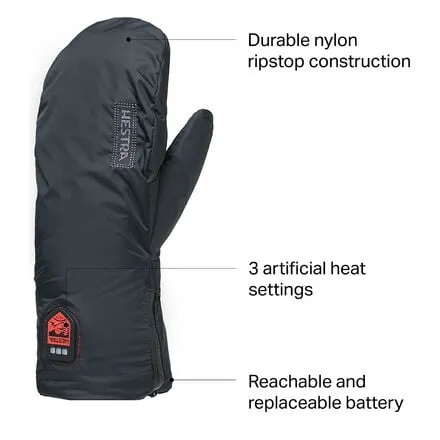 Heated mitten Hestra, black