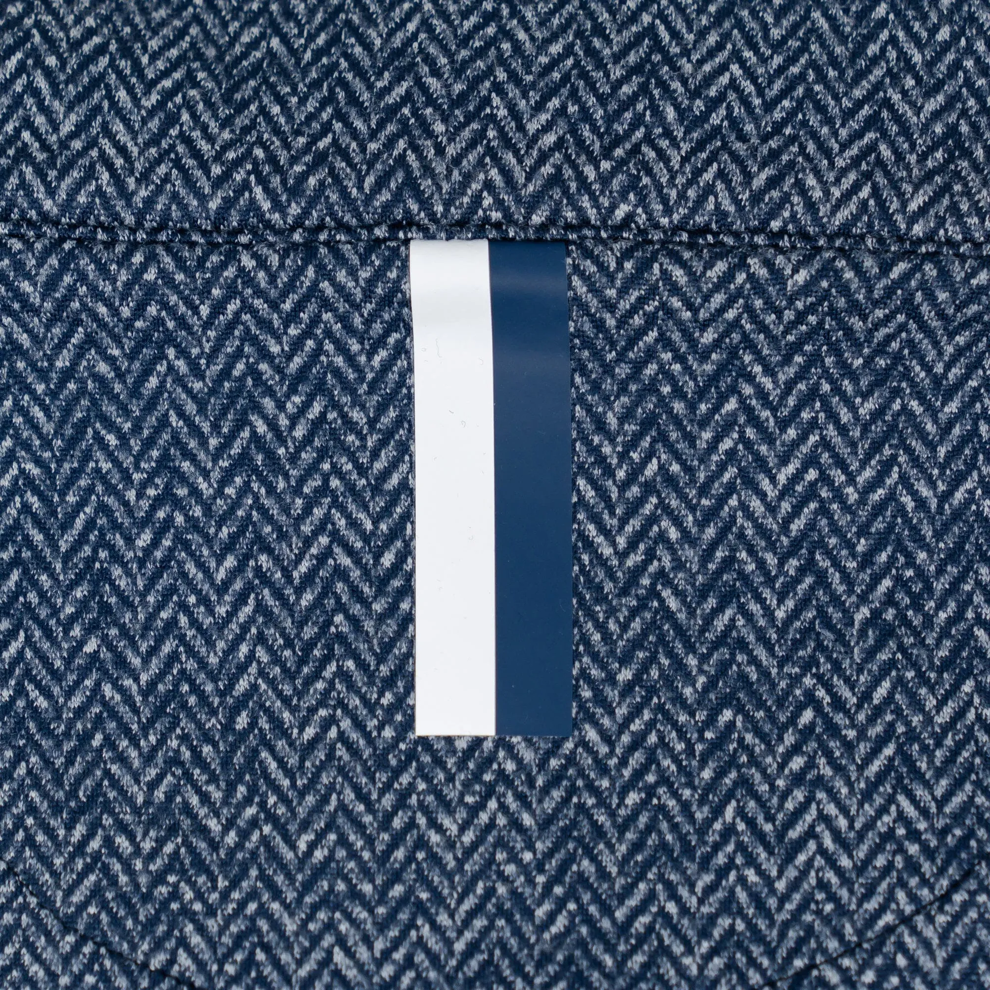 Herringbone Jacquard Performance Q-Zip | The Herringbone - Admiral Navy/White