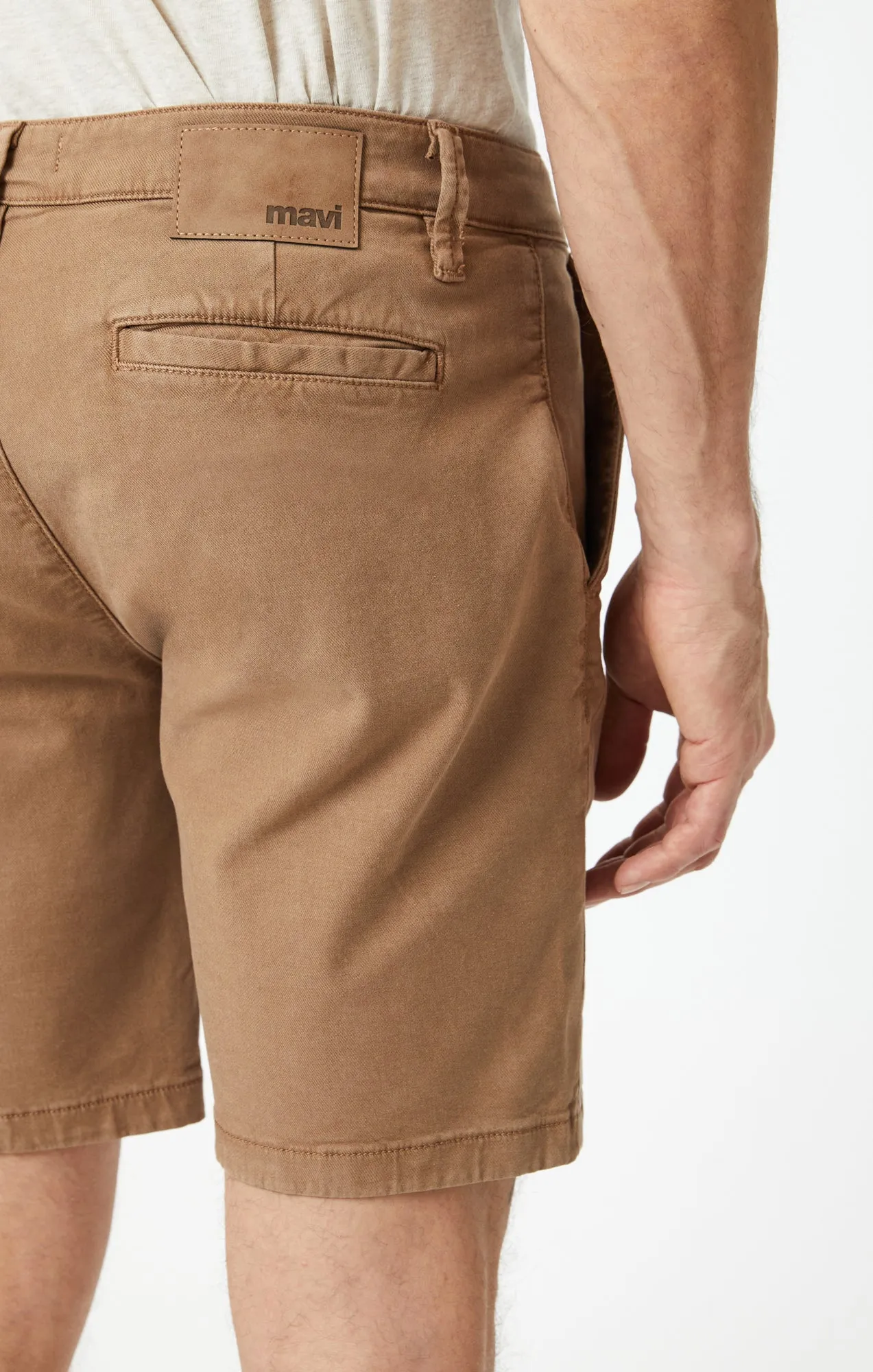 JACOB SHORTS IN TIGER'S EYE LUXE TWILL