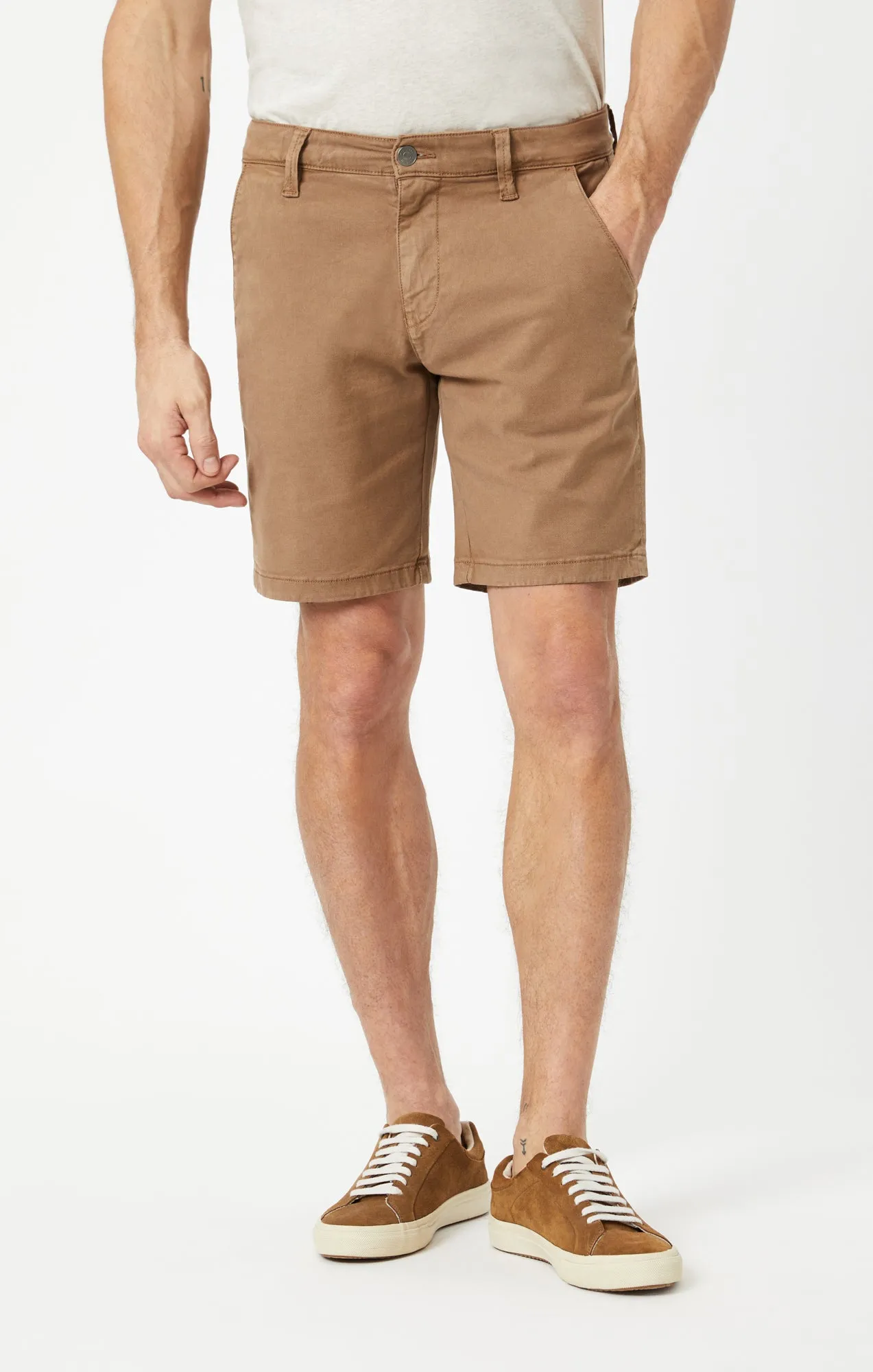 JACOB SHORTS IN TIGER'S EYE LUXE TWILL