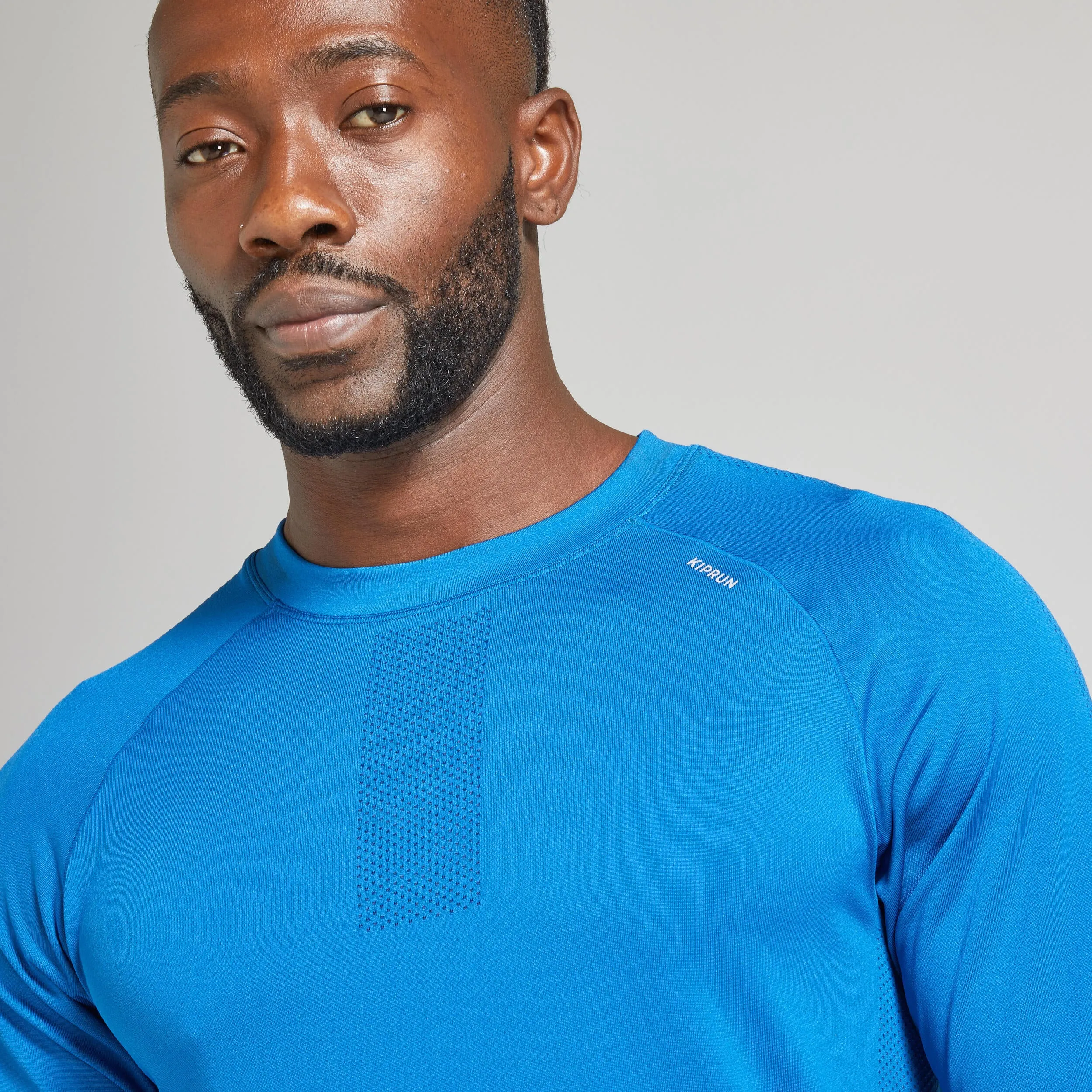 Kiprun Care Men's Long Sleeve Breathable Running T-Shirt Royal Blue blue/blue space