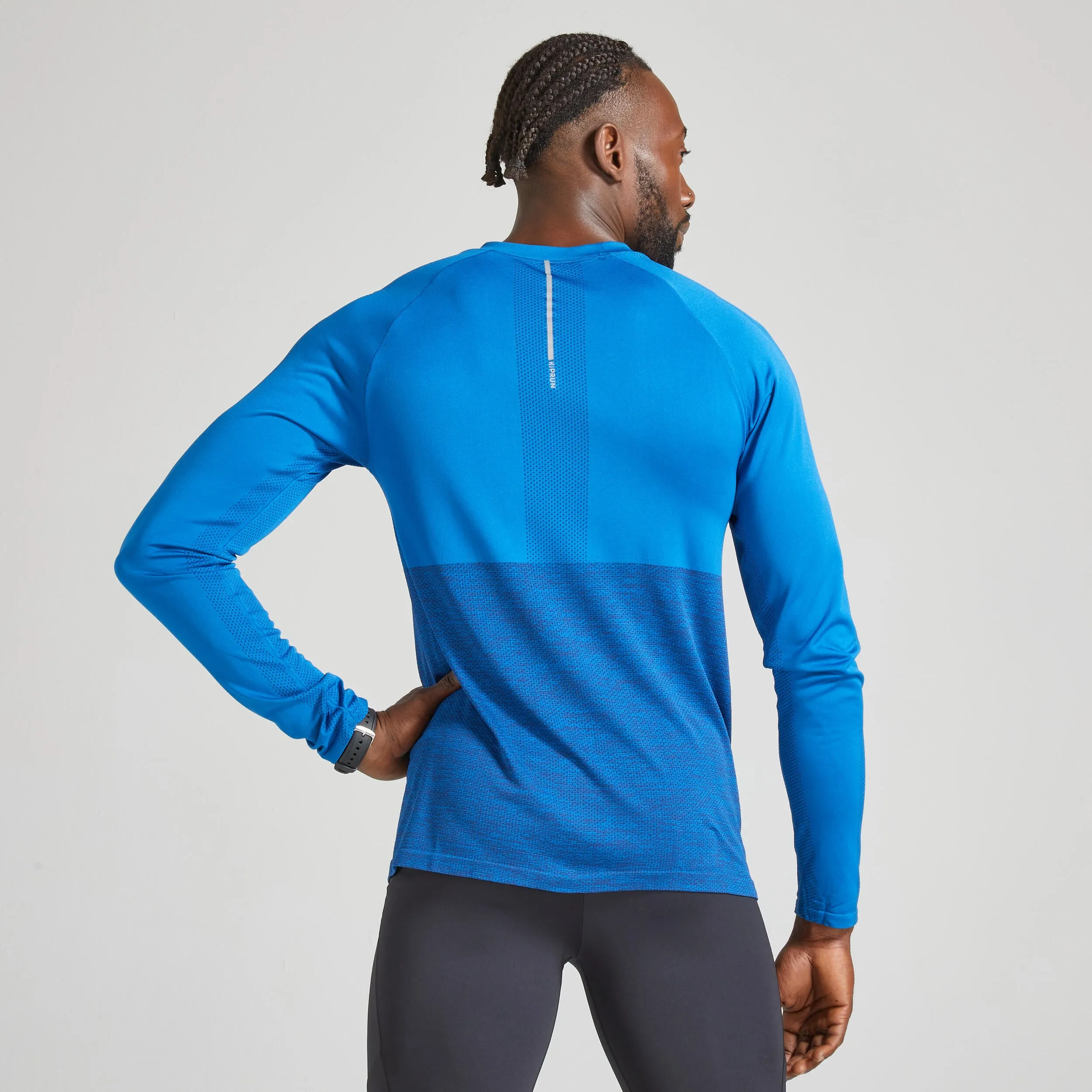 Kiprun Care Men's Long Sleeve Breathable Running T-Shirt Royal Blue blue/blue space