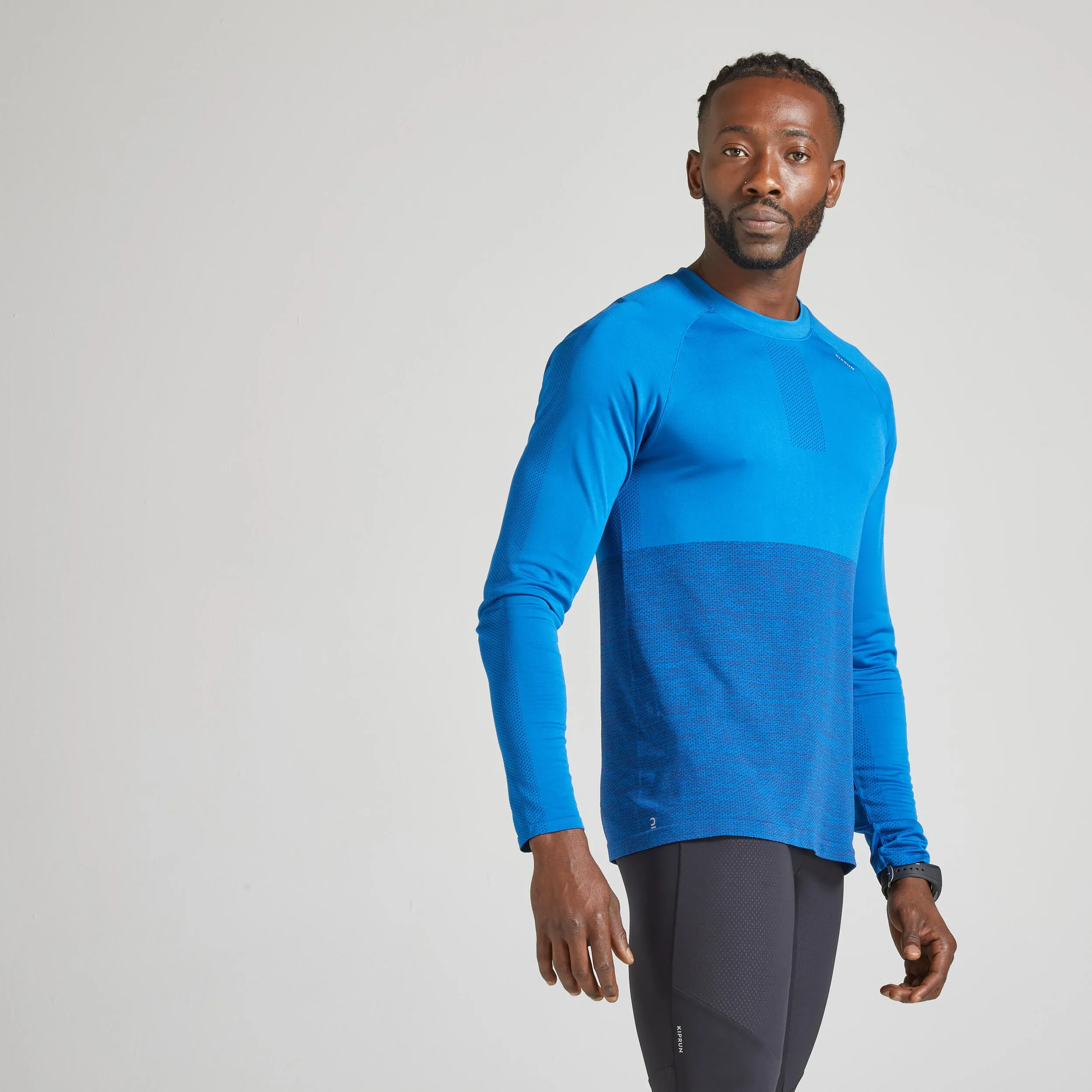 Kiprun Care Men's Long Sleeve Breathable Running T-Shirt Royal Blue blue/blue space