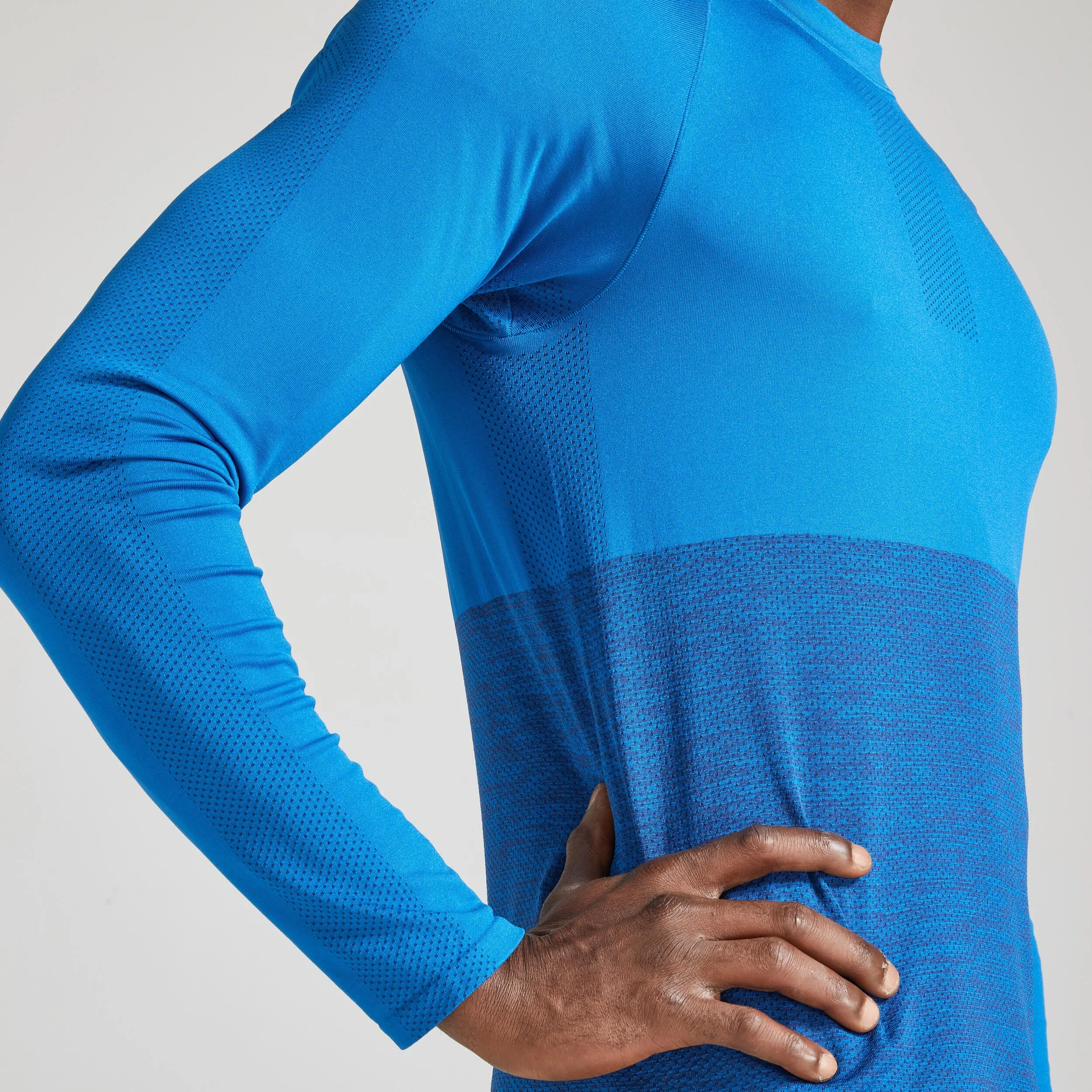 Kiprun Care Men's Long Sleeve Breathable Running T-Shirt Royal Blue blue/blue space