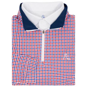 Match Play Performance Q-Zip | The Match Play - Classic Red/Ocean Blue/White