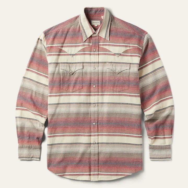 Men's Stetson Stripe Snap Long Sleeve Flannel