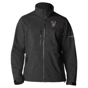 NC State Wolfpack Columbia Heathered Black Wolfhead Ascender II Full Zip Jacket