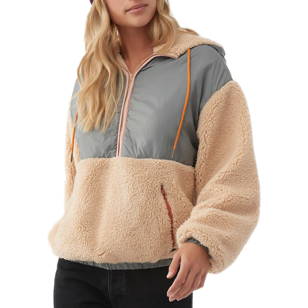 O'Neill Women's Seren Supersherpa Hooded Half-Zip Pullover Jacket