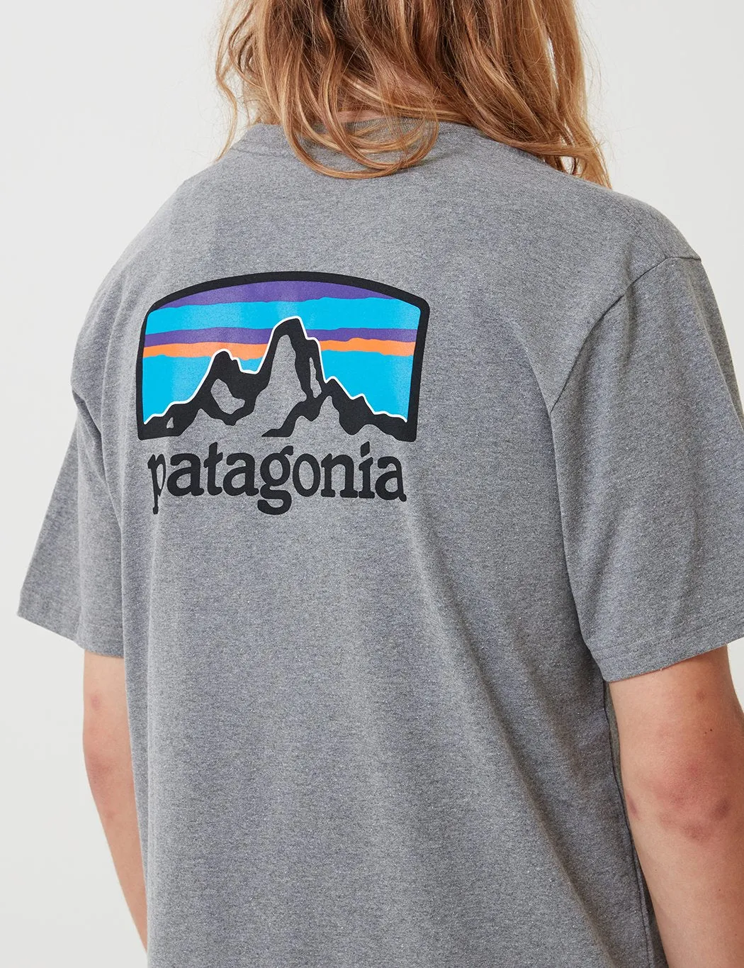 Patagonia Fitz Roy Horizons Responsibili-­Tee T­-Shirt - Gravel Heather Grey