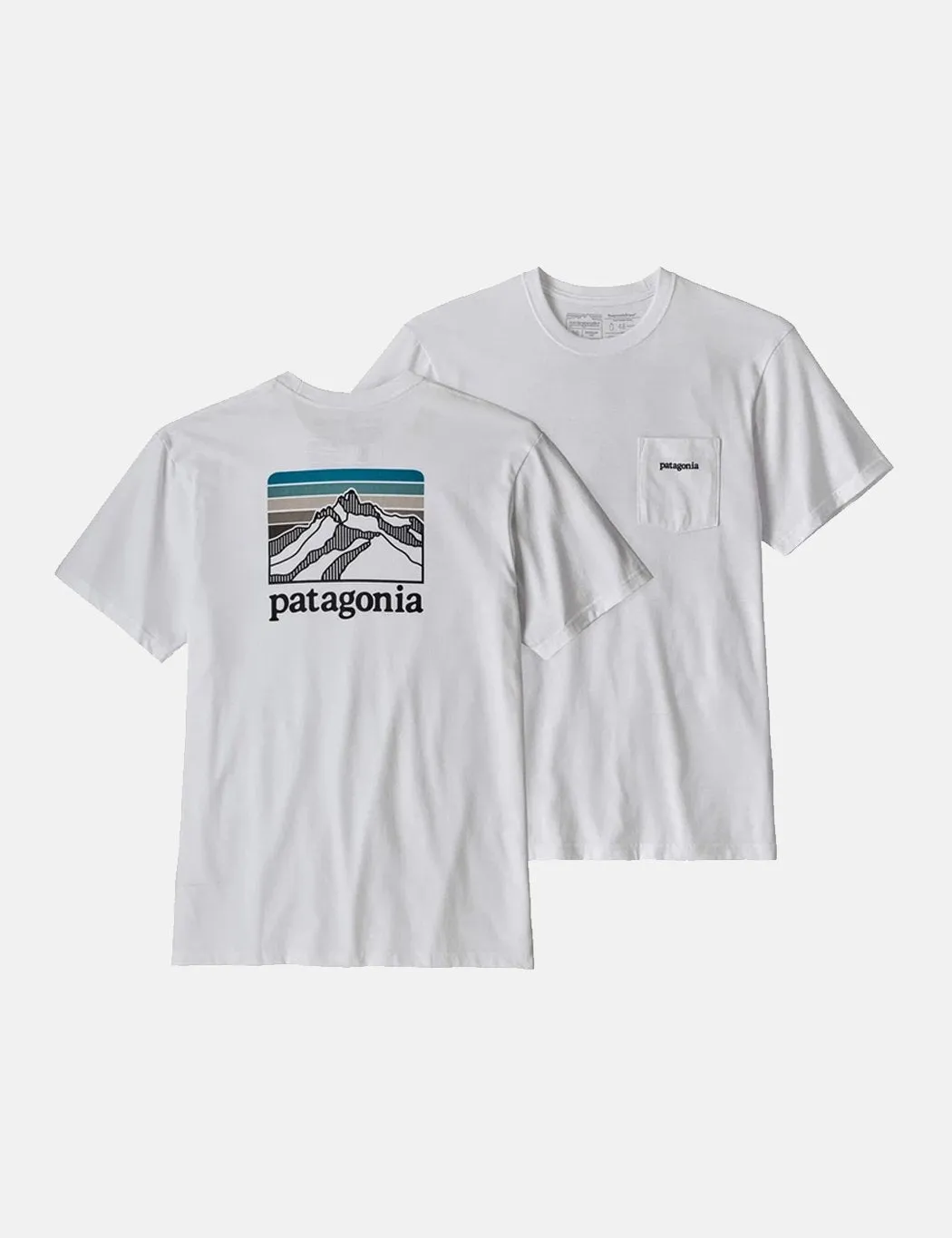 Patagonia Line Ridge Logo Pocket Responsibili-­Tee T­-Shirt - White