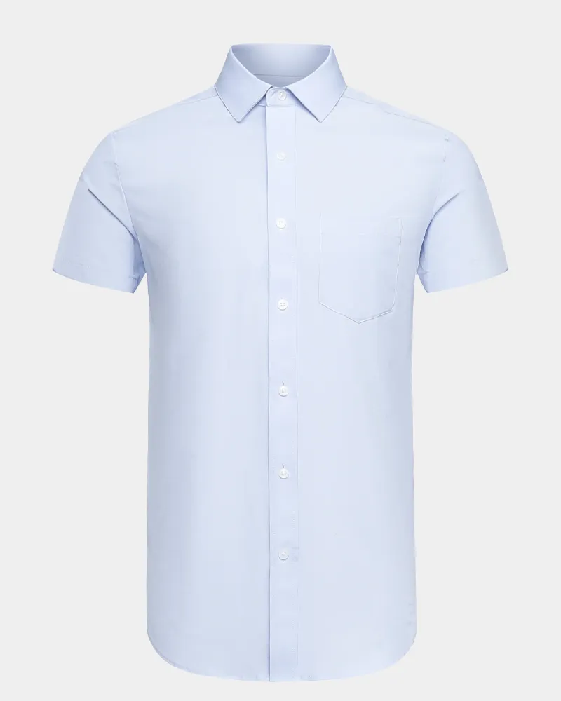 Phenom Classic Light Blue Short Sleeve Dress Shirt