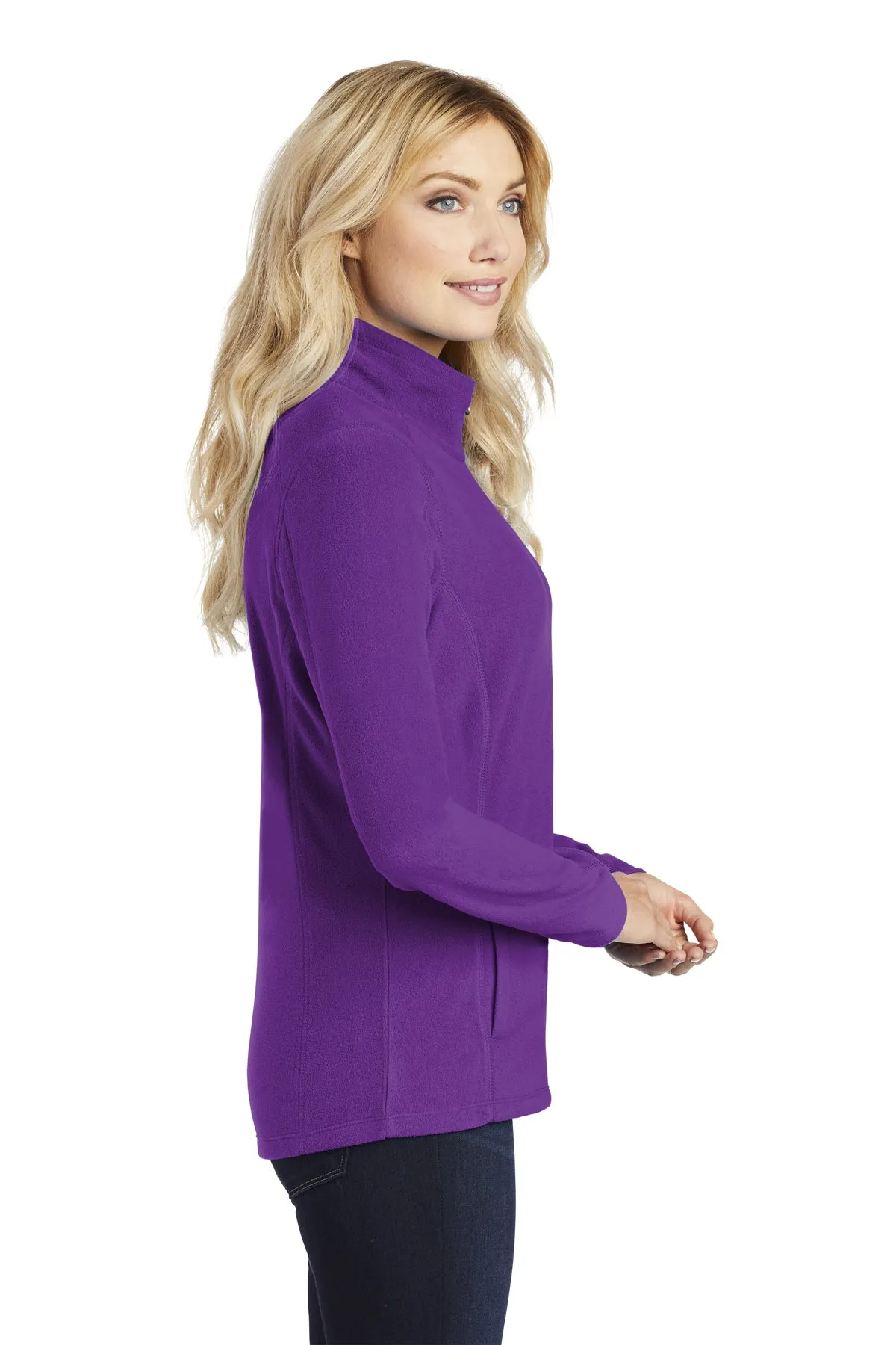 Port Authority Ladies MicroFleece Customized Jackets, Amethyst Purple