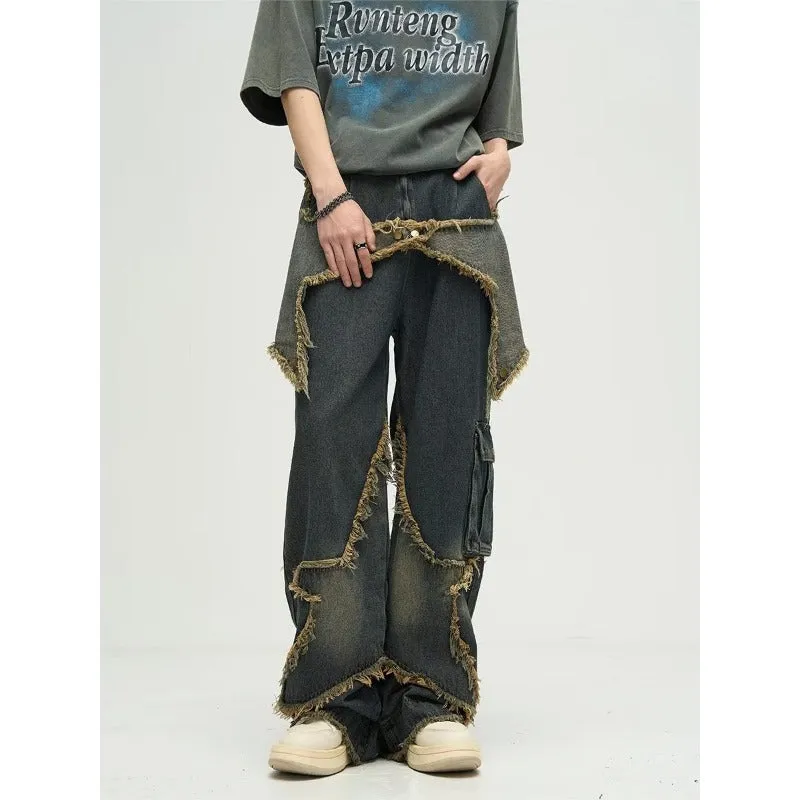 Retro jeans with design