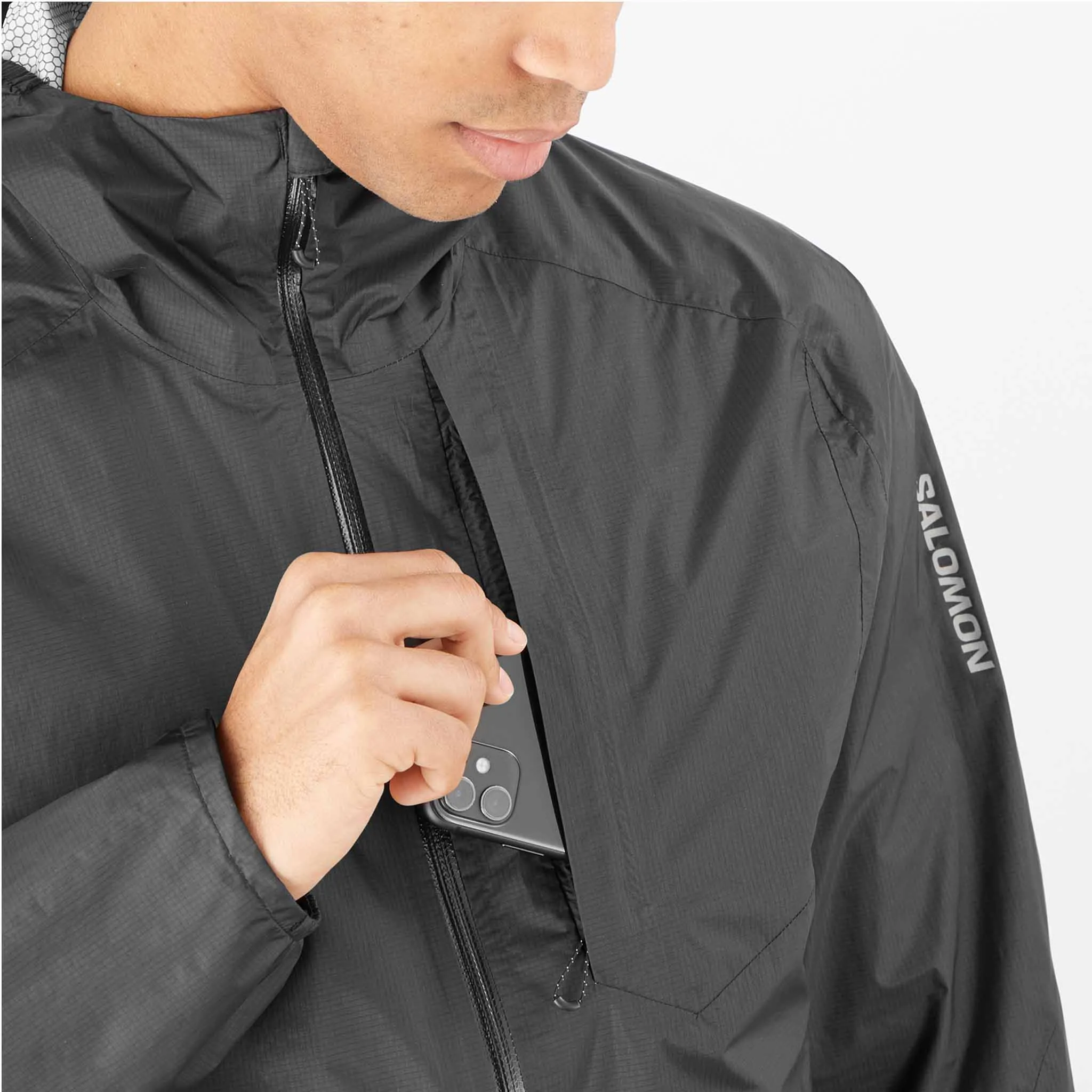 Salomon | Men's Bonatti Waterproof Shell Jacket - Deep Black