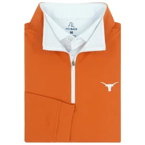 Solid Collegiate Q-Zip - Texas | Solid - Rust Orange - Texas - 1