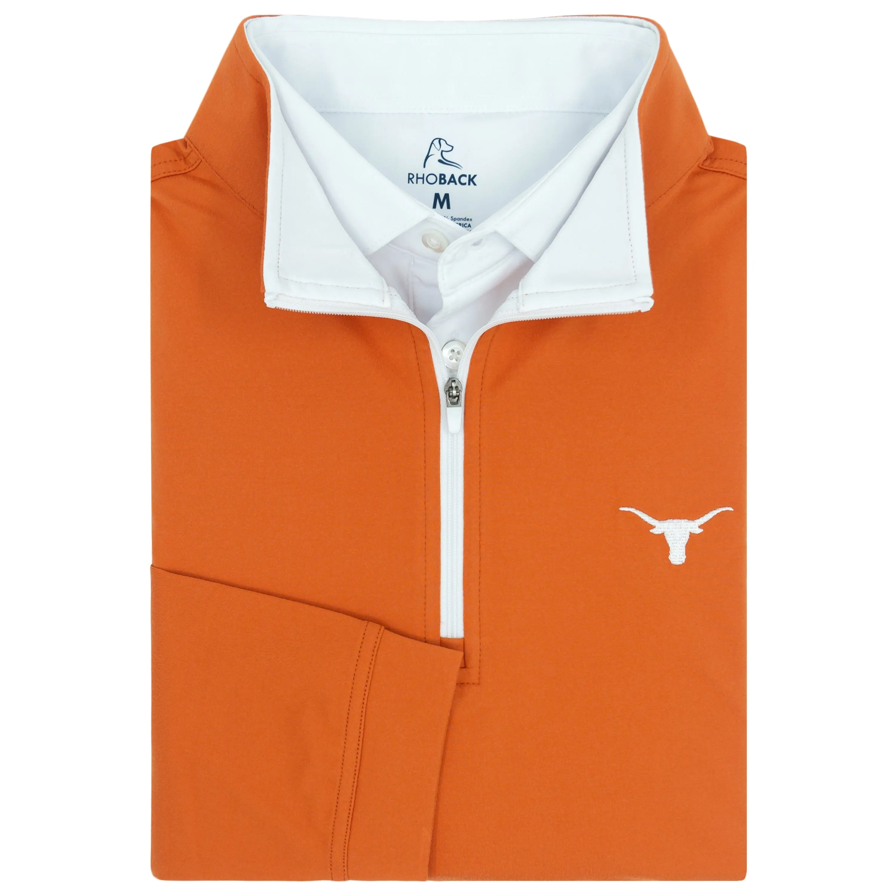 Solid Collegiate Q-Zip - Texas | Solid - Rust Orange - Texas - 1