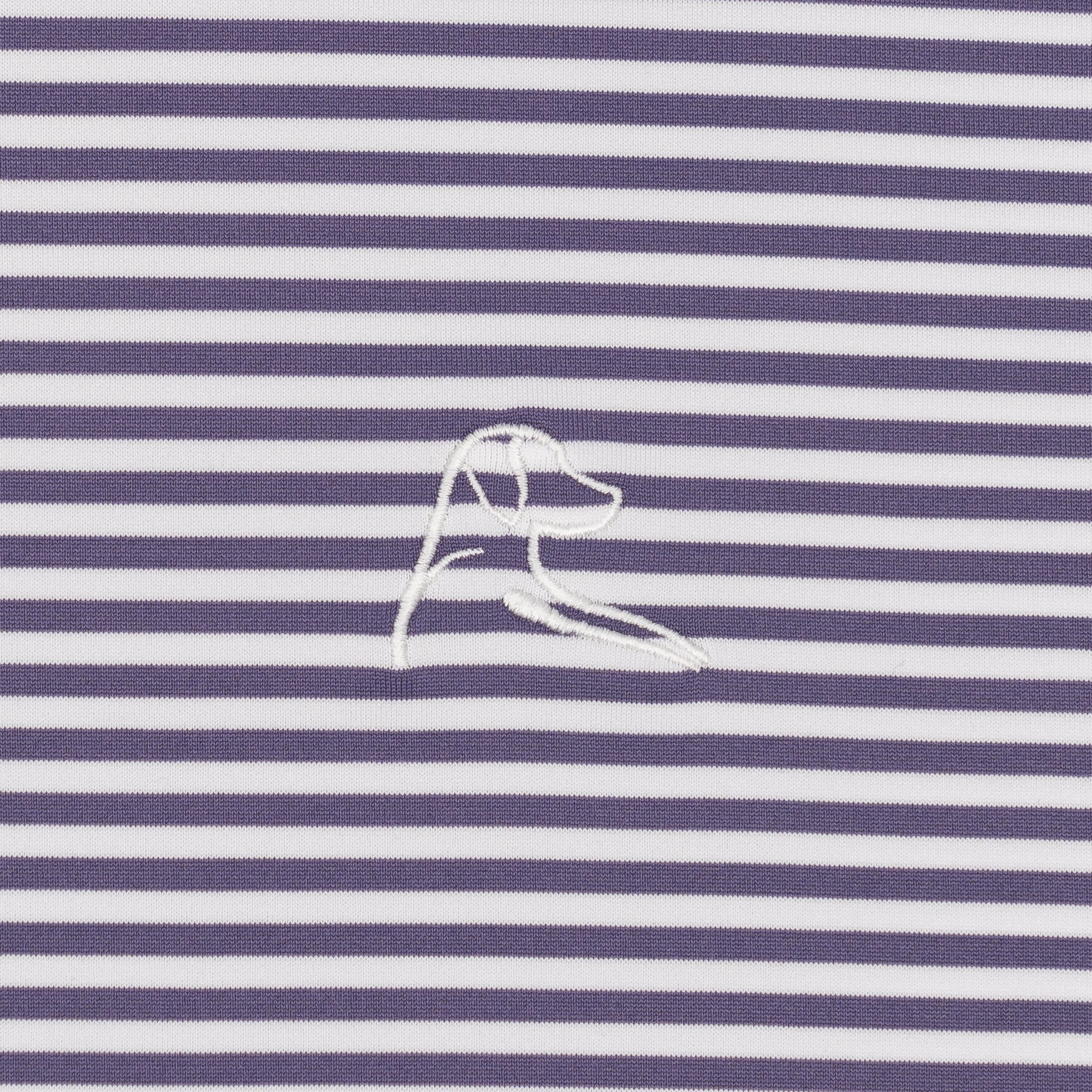 The Birdie Stripe | Performance Polo | The Birdie Stripe - Mauve Purple/White