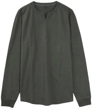 The Essential Olive Long Sleeve Notched V