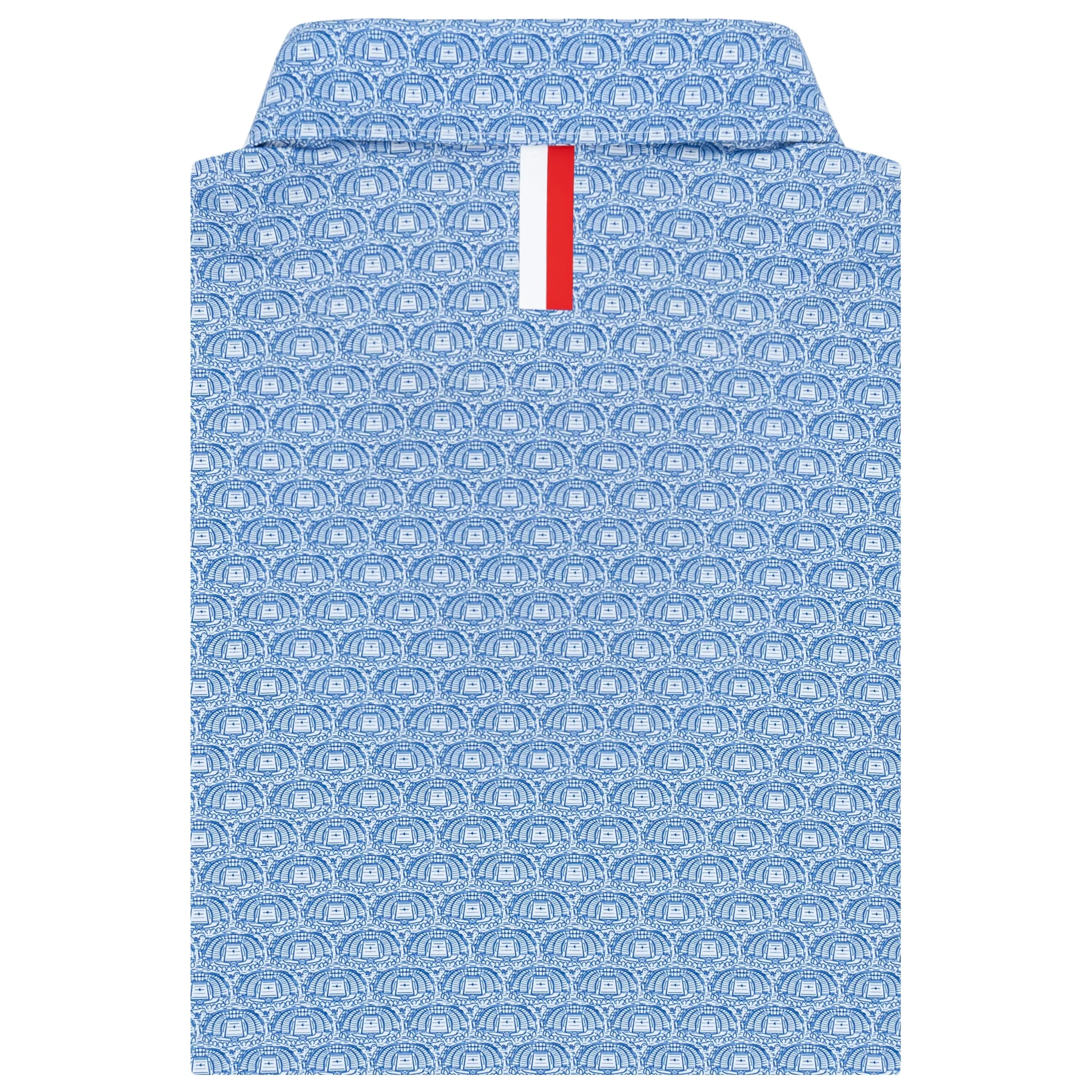 The Gerald J Ford Stadium | Collegiate Polo | The Gerald J Ford Stadium - White/Ocean Blue