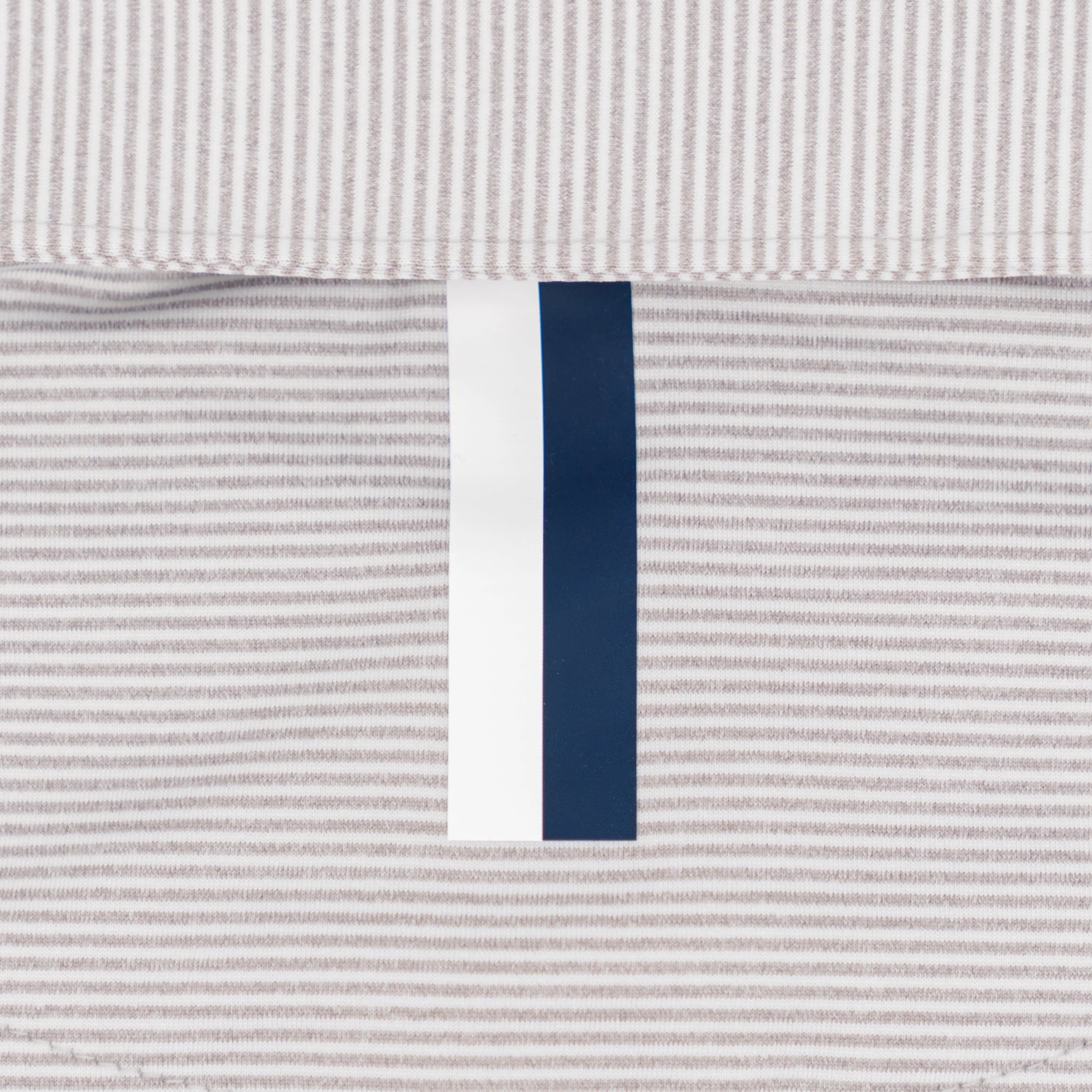 The Whaler Heather Stripe | Long Sleeve Performance Polo | The Whaler Heather Stripe - Lunar Grey/White